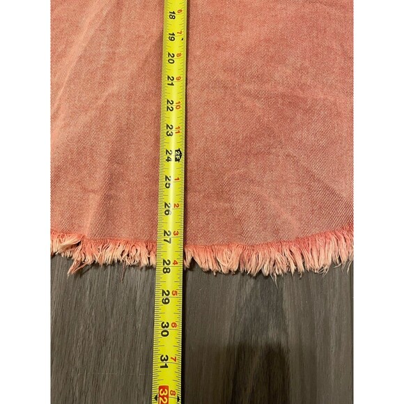 Anthropologie POL Jacket Women’s M Peach Oversized Denim Distressed 3/4 Length - Picture 7 of 10